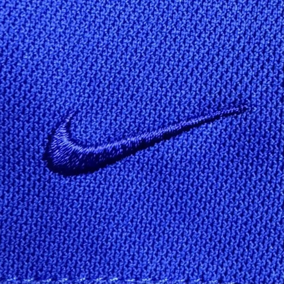 Nike Golf Nike Fit Dry Polo Shirt Youth XXL 20-22 Blue Button Logo Swoosh - Picture 4 of 8